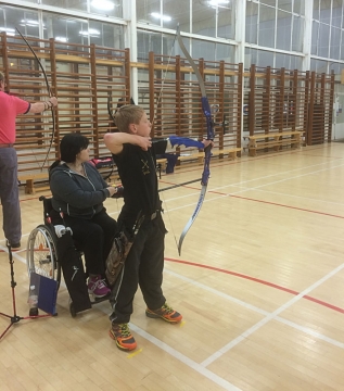Wheelchair Archer at the Bowmen of Danesfield