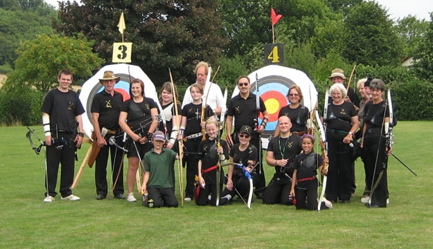 Archery club team photoshoot Bowmen of Danesfield