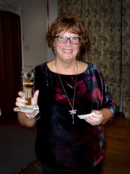 Sheila receiving her award from the Bowmen of Danesfield