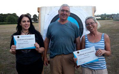 Archery Beginners Course Certificate Presentations