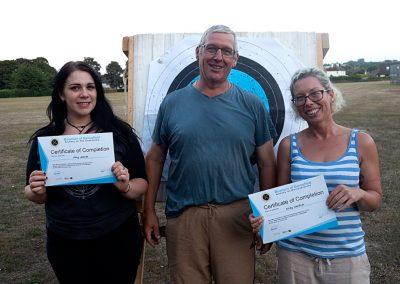 Nicky and Amy Receive their Archery Beginners Certificate