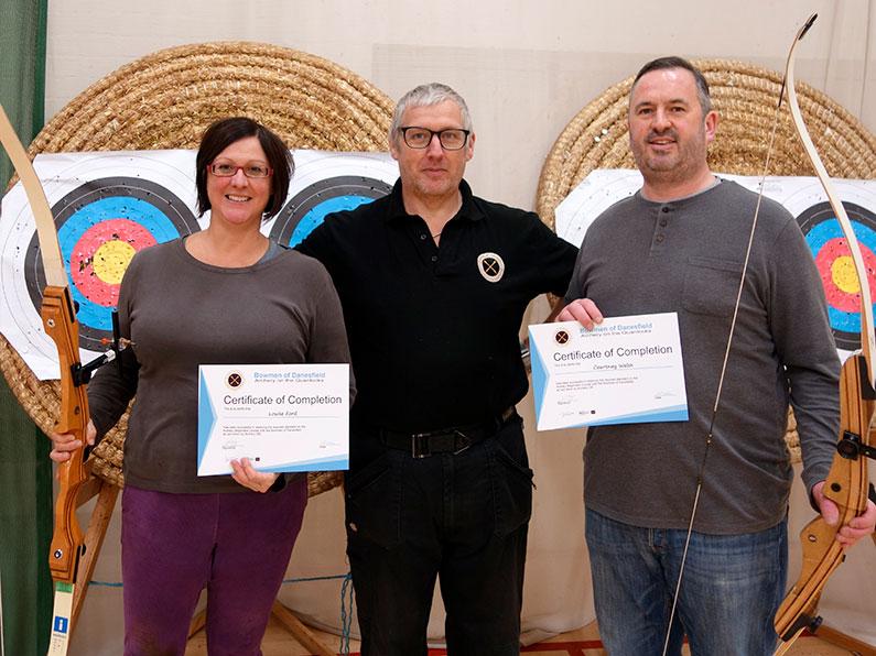 Archery Beginners Course Success - Kevin Eloise Lia Susie Rowan Sallyann Beginners Award Bowmen Of Danesfield