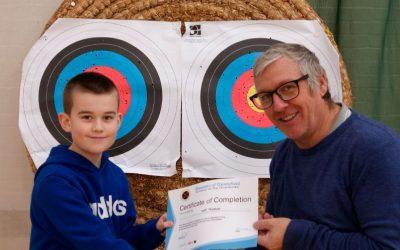 Will has passed his Archery Beginners Course