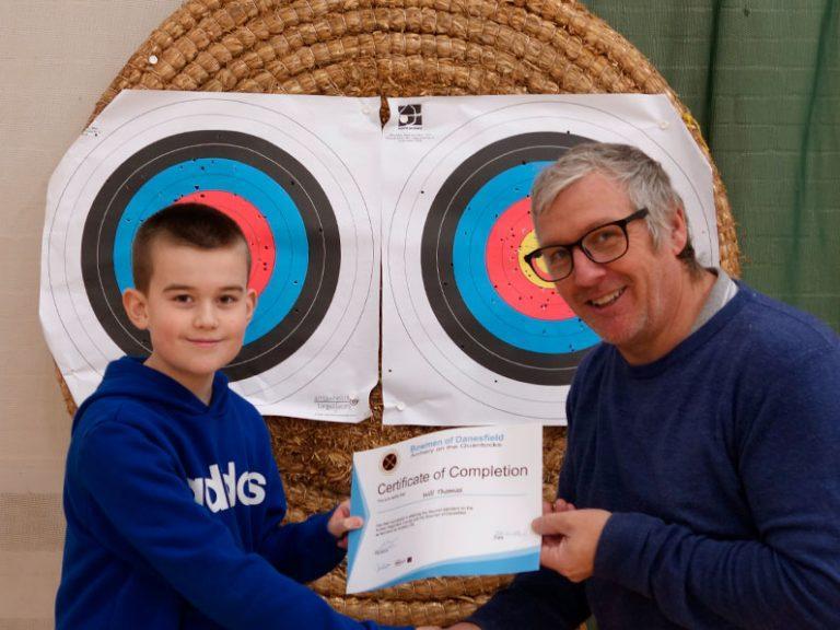Will has passed his Archery Beginners Course Archery Somerset