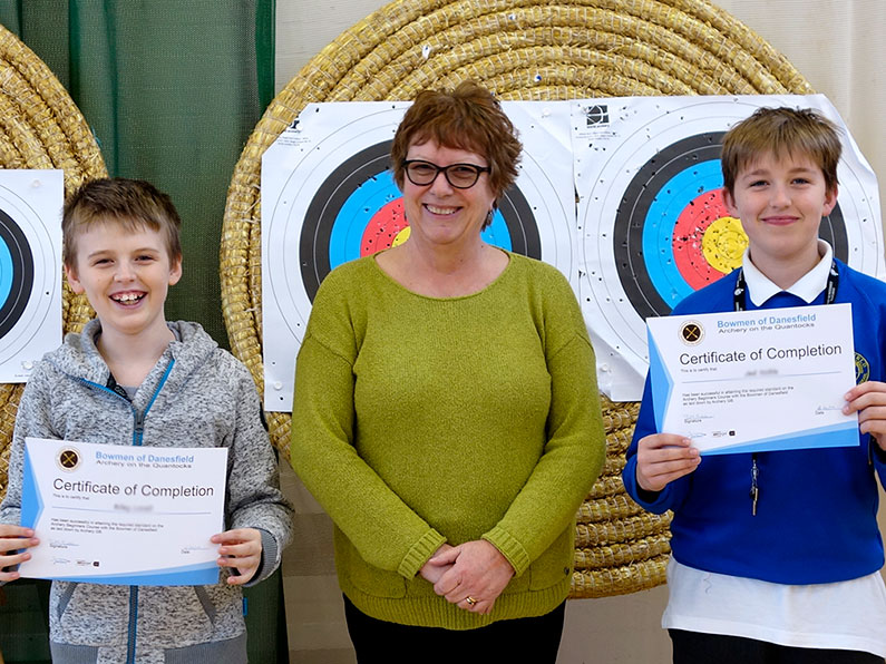 WilRiley and Jed have passed the Archery Beginners Course