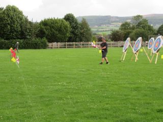 Shooting Line Archery with Targets