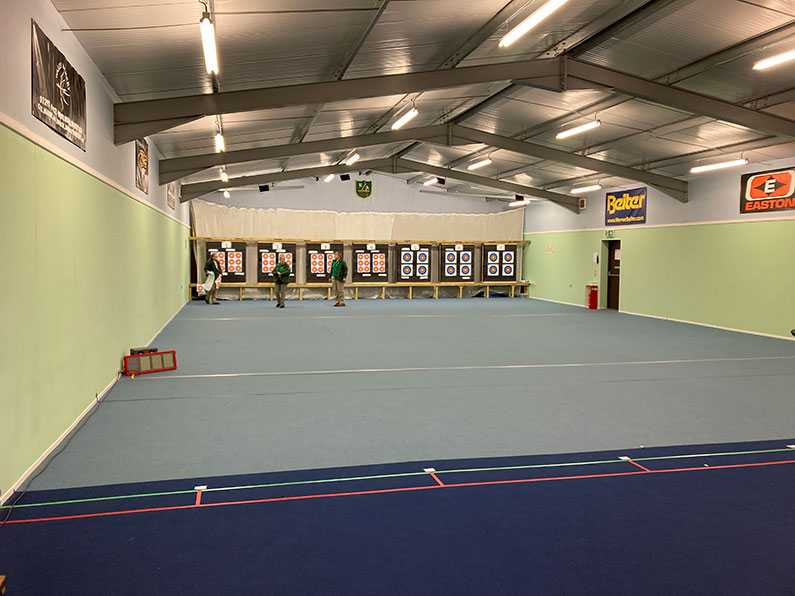 Exmouth Indoor Archery Competition the range