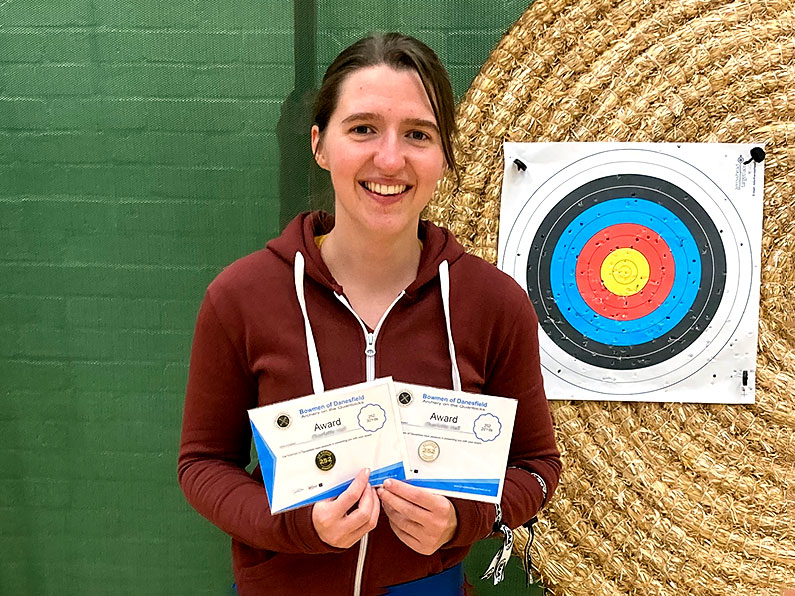 Charlotte receiving her 252 awards at 20 and 30 yards