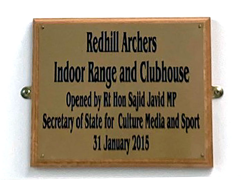 Redhill Archers Opening Notice by Sajid Javid Redhill Archers Opening Notice by Sajid Javid