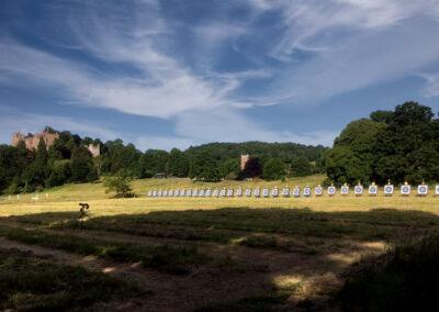 Dunster Archery Week 2023 Targets and Castle