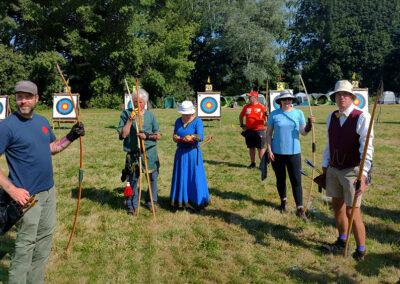 Dunster Archery Week 2023 Dressed up for Longbow Day