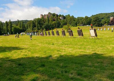 Dunster Archery Week 2023 Targets and Castle