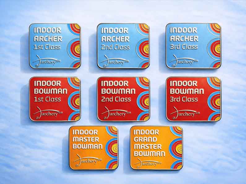 Archery GB Classification System Indoor Classification Badges