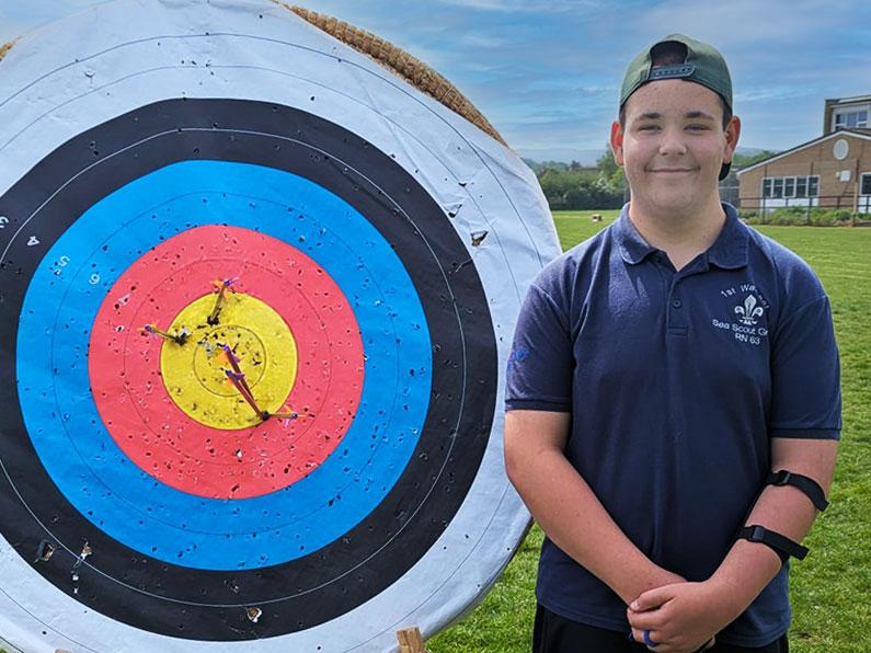 Nik With 6 Golds Dofe 001 Nik Shooting for his Bronze DofE award
